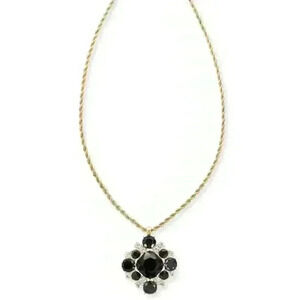 Charter Club new gold tone crystal cluster…